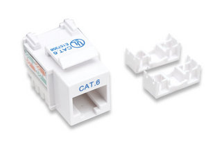 210591 JACK RJ45 CAT6 KEYSTONE DE IMPACTO BLANCO. Para uso con cable sin blindaje (UTP) Cat6 - Compatible con herramientas de ponchado 110 y Krone