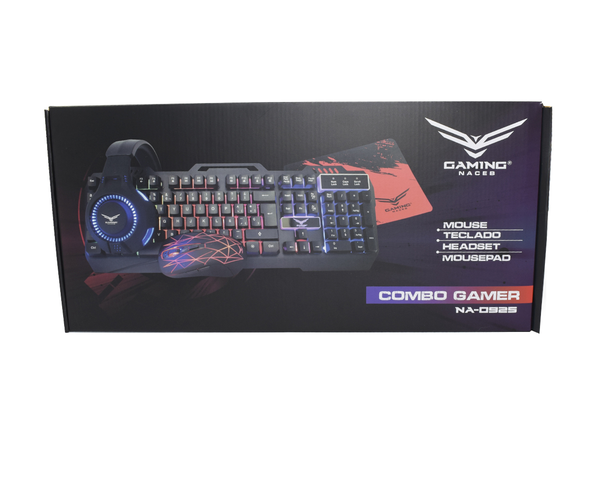 Kit Gamer Naceb Technology NA-0925 - USB, Juego, Alámbrico, 2400 DPI