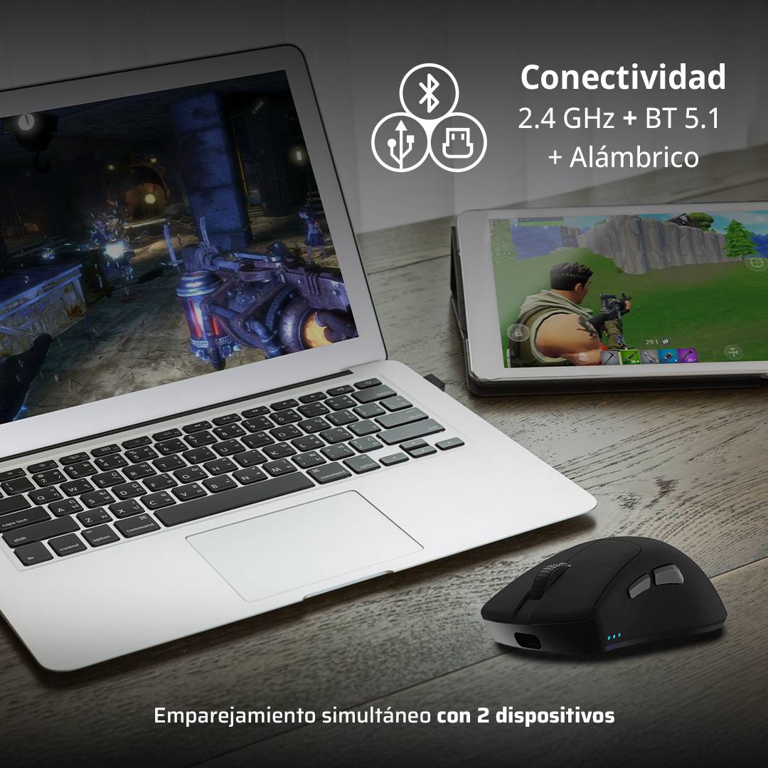 Mouse Gamer Inalámbrico DRIFT PERFORM MG5 BALAM RUSH Conectividad USB Dongle 2.4ghz -