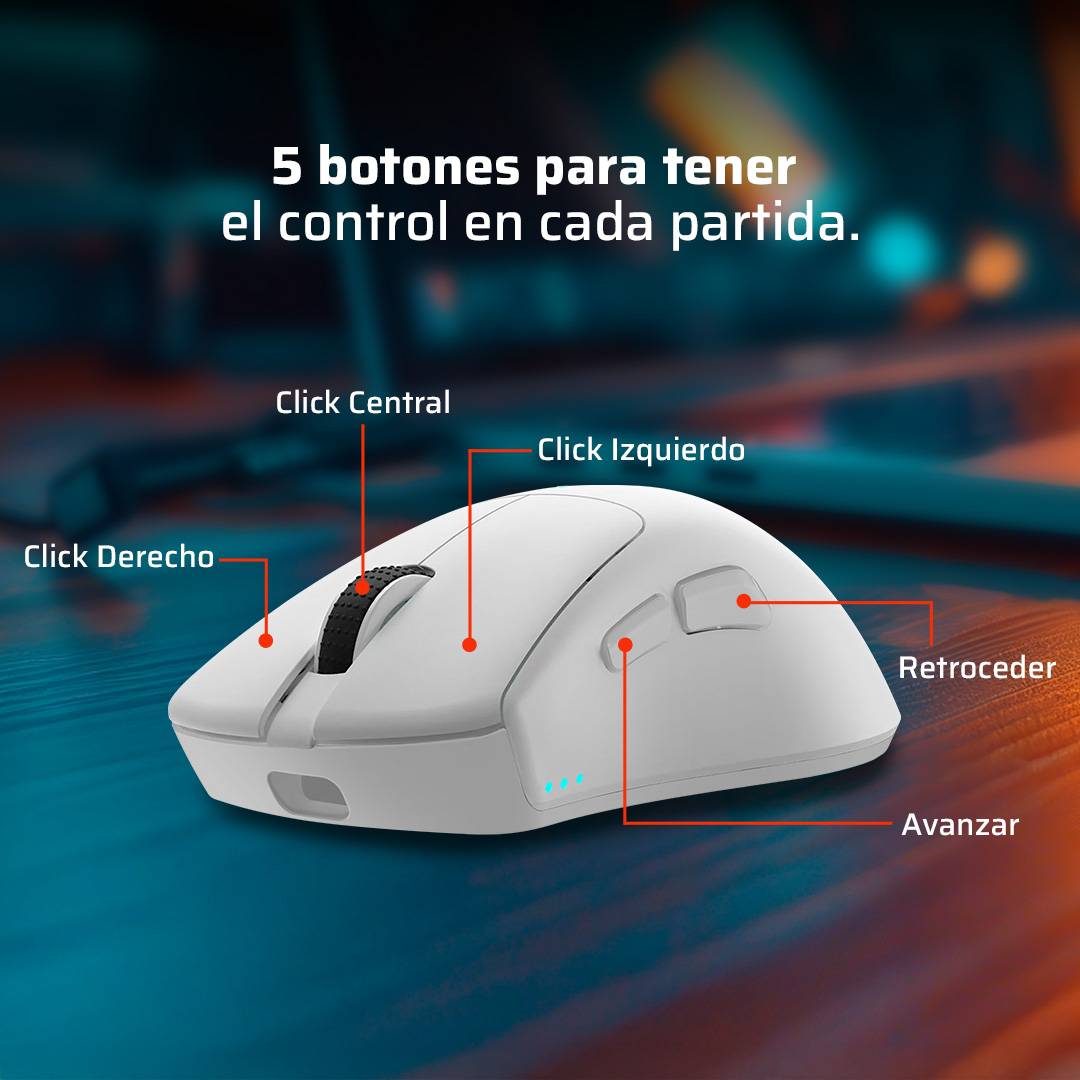 Mouse Gamer Inalámbrico DRIFT PERFORM MG5 BALAM RUSH Conectividad USB Dongle 2.4ghz -