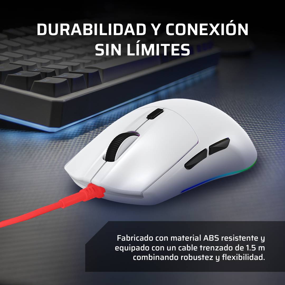 Mouse Gamer Alámbrico DRIFT PLUS MG3 BALAM RUSH Conectividad USB A - 6 Botones, RGB, Clic Silencioso