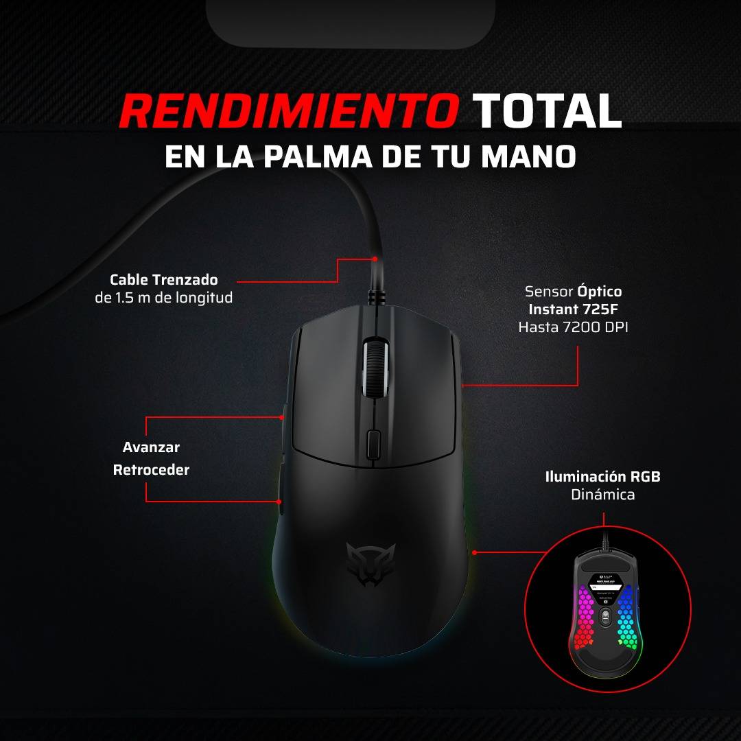 Mouse Gamer Alámbrico DRIFT PLUS MG3 BALAM RUSH Conectividad USB A -