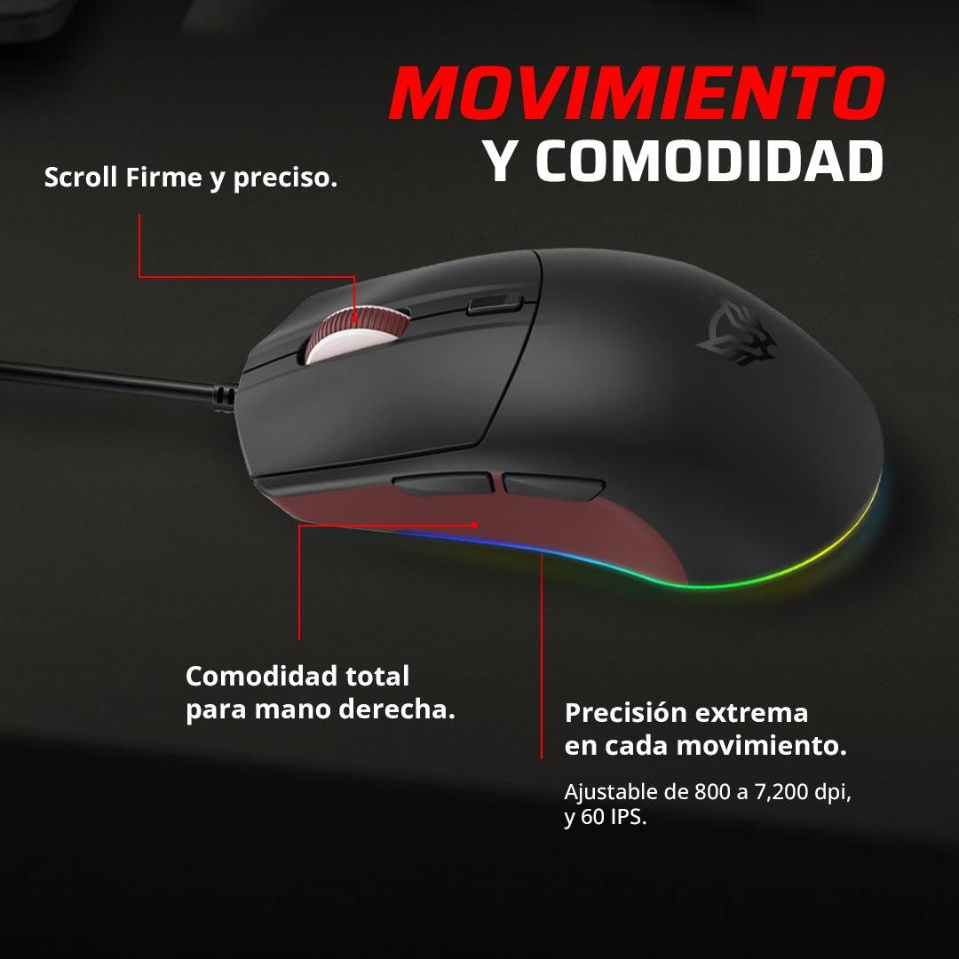 Mouse Gamer Alámbrico DRIFT PLUS MG3 BALAM RUSH Conectividad USB A -