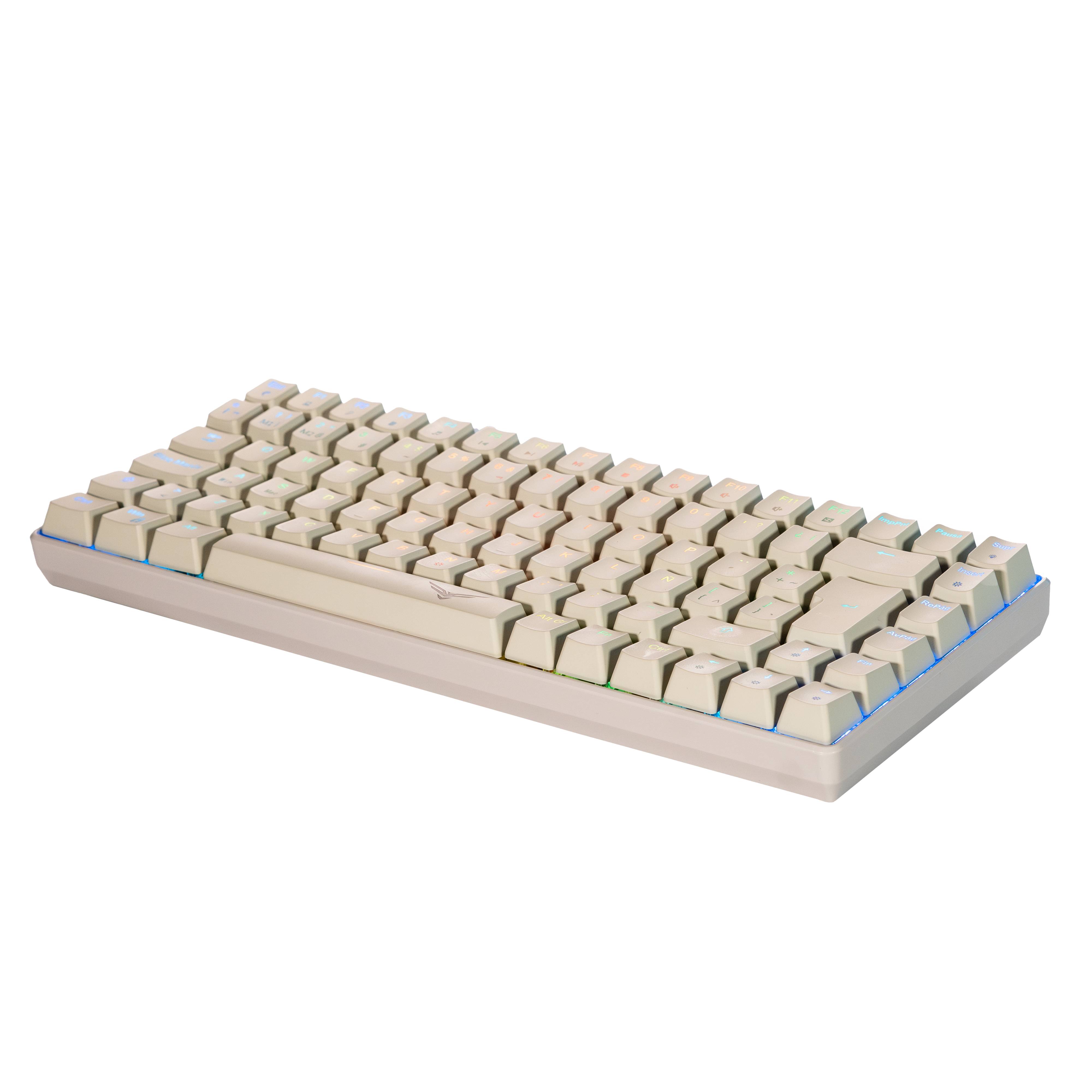 NACEB TECLADO MECANICO GAMER RGB 80  COMPACTO 84 TECLAS GRAY BASILISK NA-0970 -
