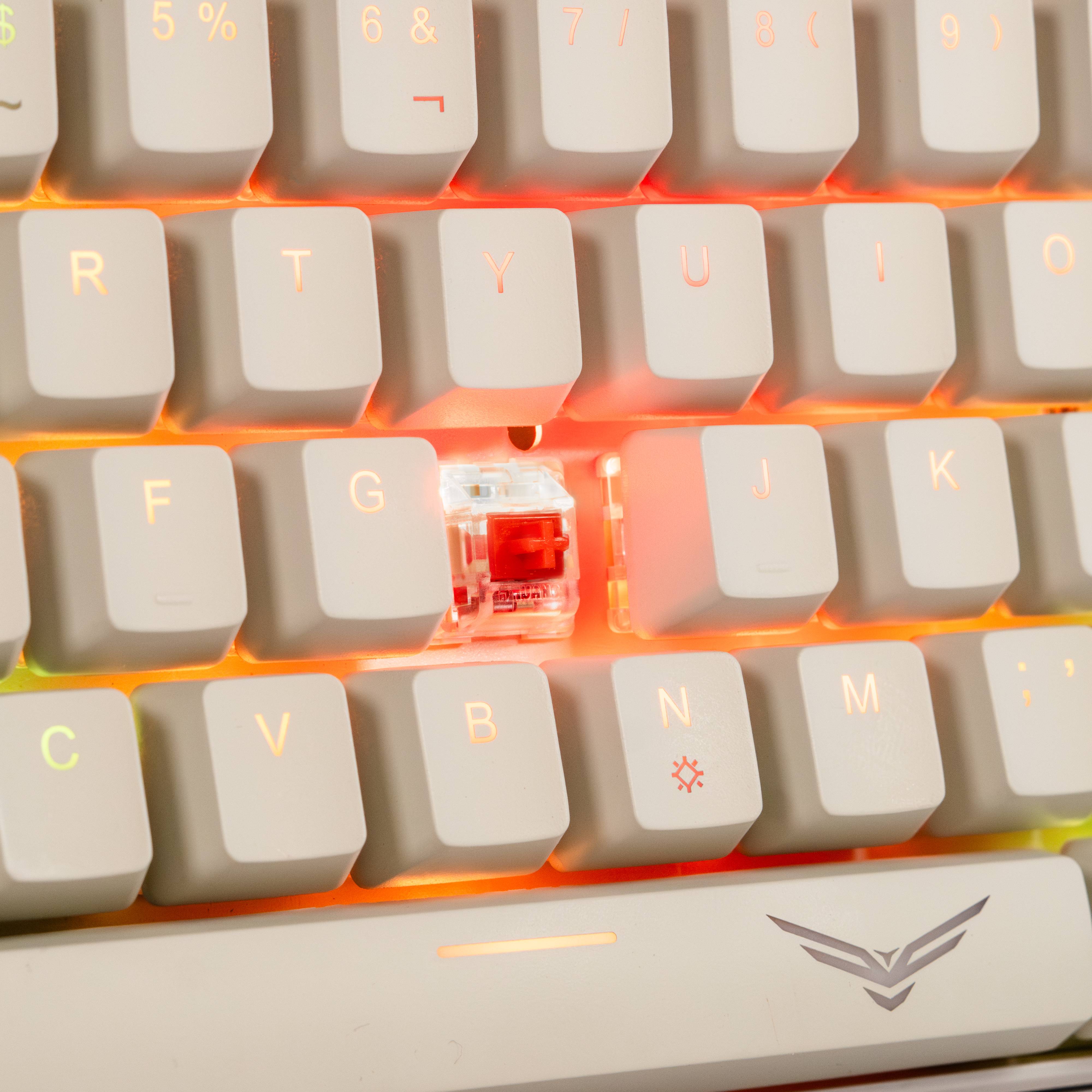 NACEB TECLADO MECANICO GAMER RGB 80  COMPACTO 84 TECLAS GRAY BASILISK NA-0970 -