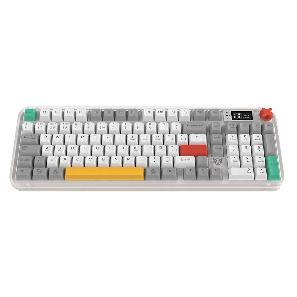 Teclado Gamer Inalámbrico WARSTRIKE FROST KG500FI Balam Rush Pantalla Digital -