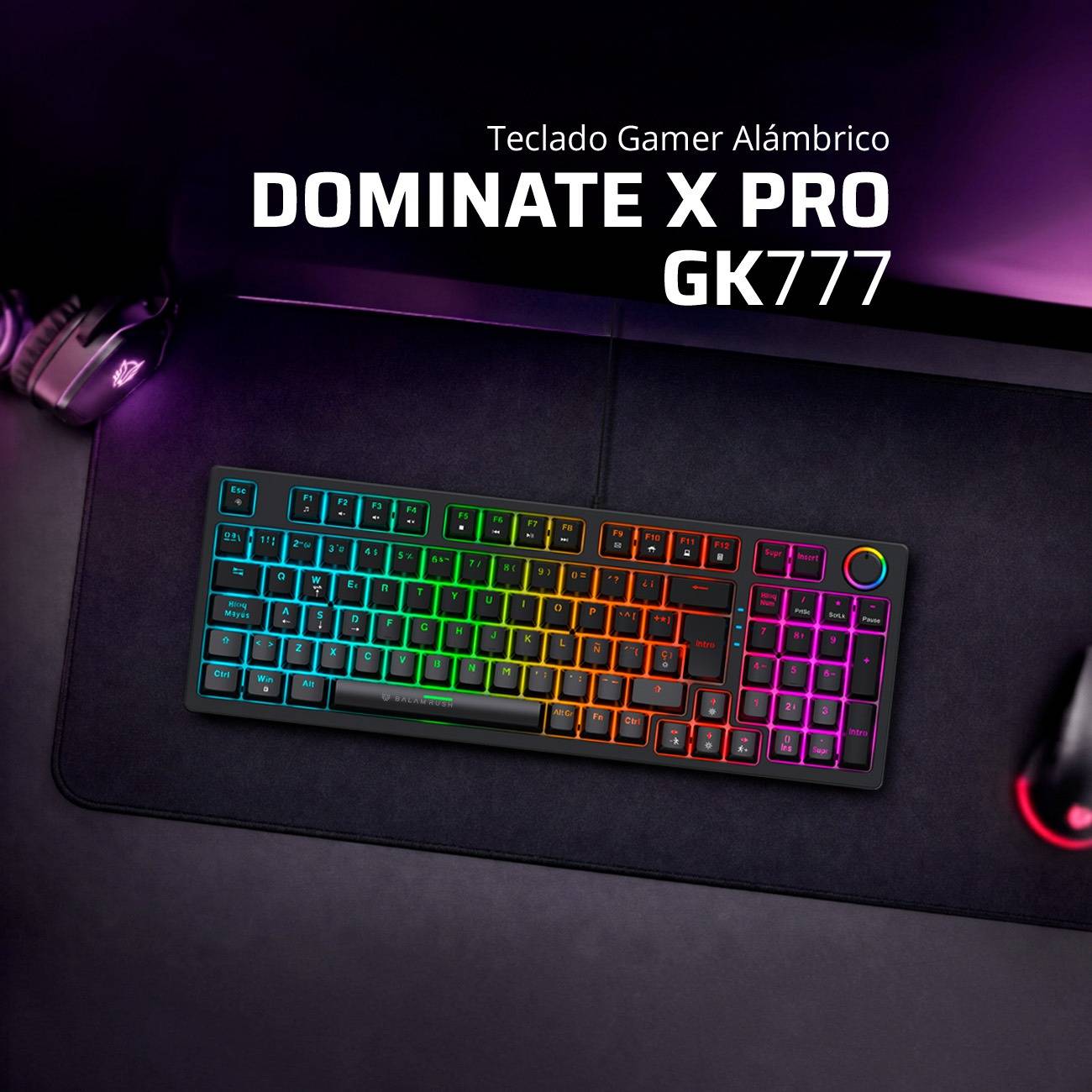 Teclado Gamer Alámbrico DOMINATE X PRO GK777 Balam Rush -