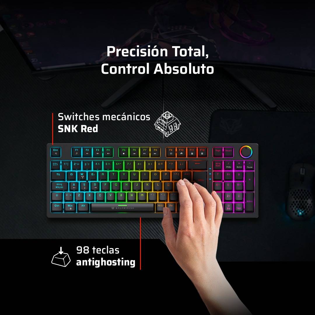 Teclado Gamer Alámbrico DOMINATE X PRO GK777 Balam Rush -