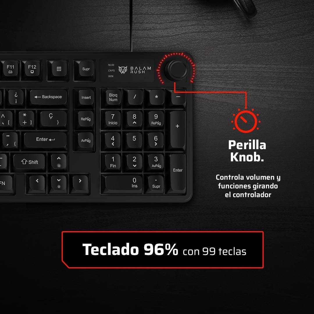 Teclado Gamer Alámbrico BALRAK PRO KG490 Balam Rush -