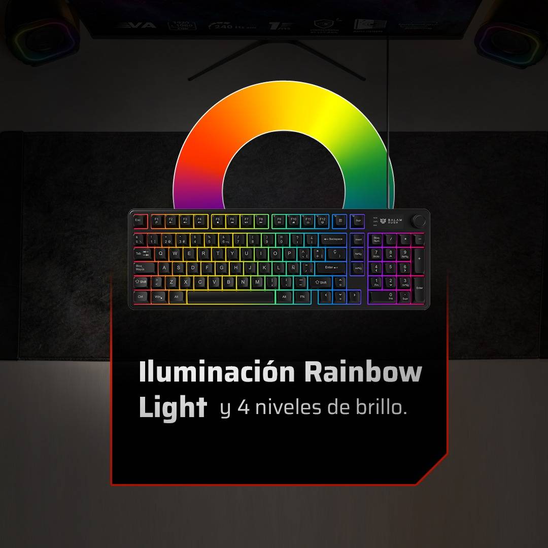 Teclado Gamer Alámbrico BALRAK PRO KG490 Balam Rush -