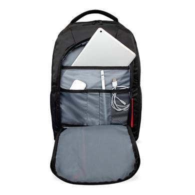 Mochila hasta 17 pulgadas - UNIVERSITY, Backpack, varios compatimientos, organizador frontal, costuras/asas reforzadas, Negro, 6005637 BROBOTIX