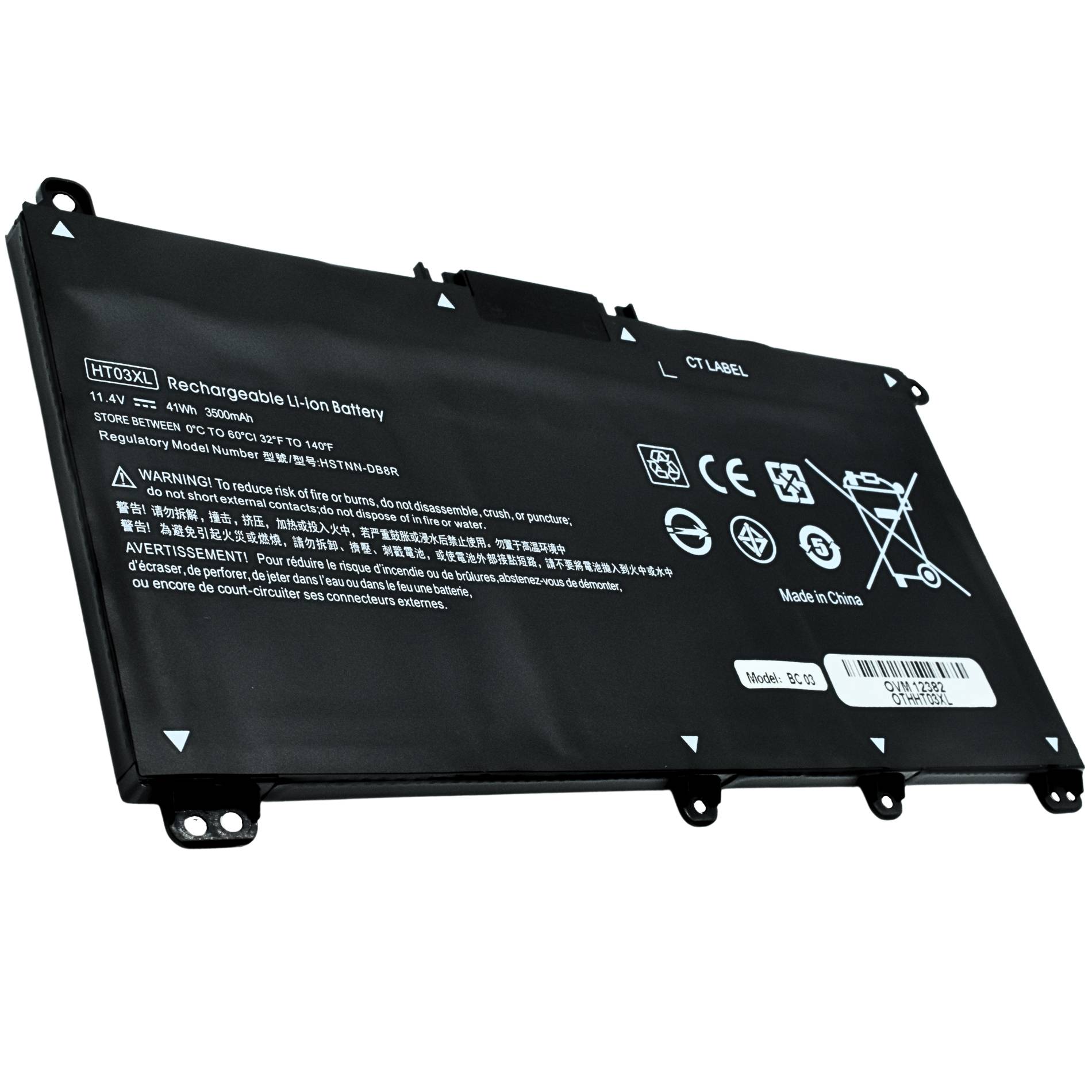 Bateria para Laptop OTHHT03XL OVALTECH Polimero 11.55V 41.9Wh/3630mAh para HP 14-CE 14-CF 14-cm 14-CK 14-DF 14-MA 15-DA 15-CS 15-DB HP 240 245 250 -