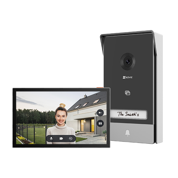 Videoportero EZVIZ HP7 - Negro, H.265 / H.264, 7 pulgadas, 2048 x 1296 pixeles
